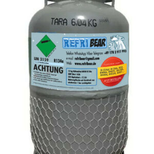 R-134a Kältemittel 12 kg – Eigentumsflasche Mehrweg Stahl, HVAC Klima Kältetechnik