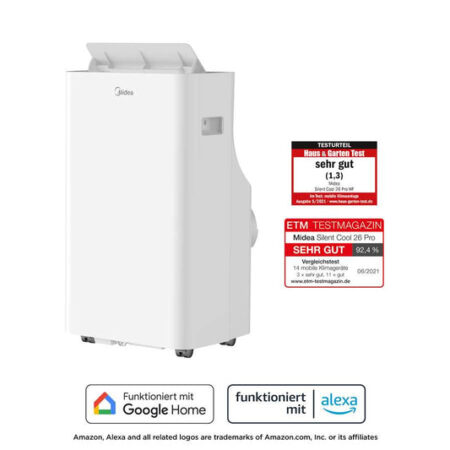 Midea Silent Cool 26 Pro WF Mobile Klimaanlage 57 dB mit Fernbedienung